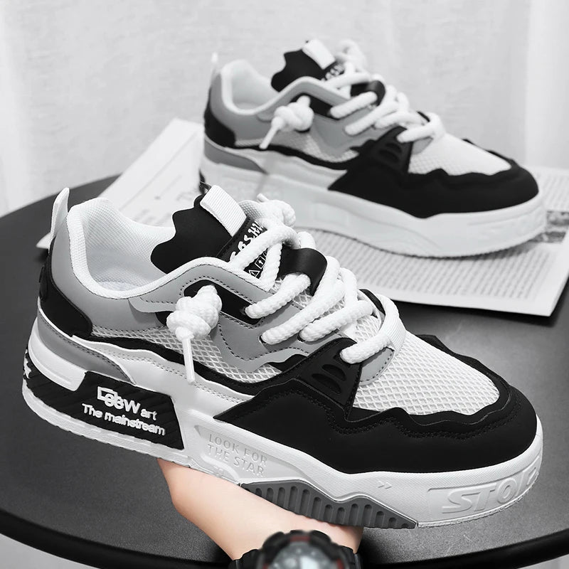 Breathable men's shoes, casual skate shoes, sports shoes, daily fitness training, outdoor hiking, street walking. Unisex, suitab