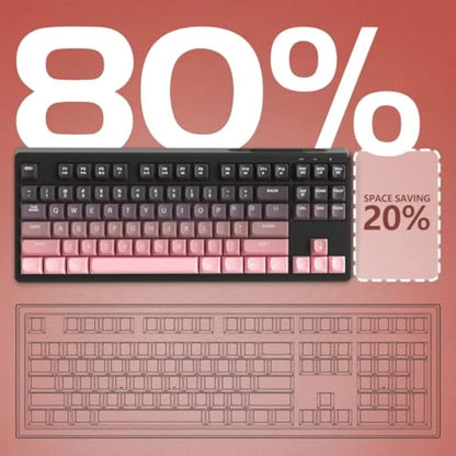 Tastiera gaming wireless Free Wolf M87 75% - Switch silenziosi, retroilluminazione Rainbow, BT/2.4G, copritasti PBT sfumati, design compatto
