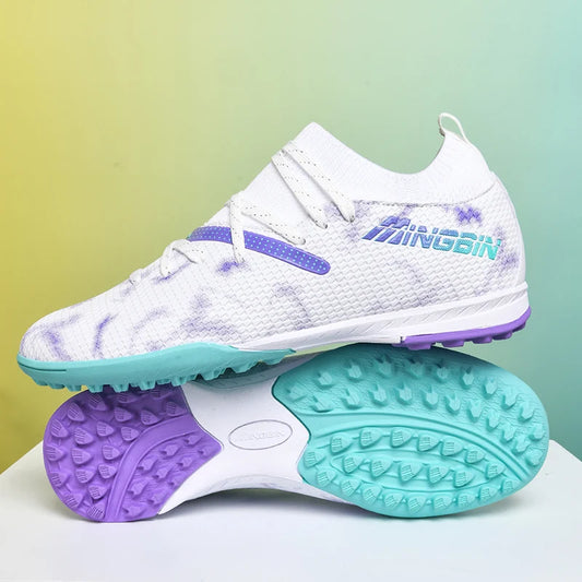 Turf Soccer Cleats Professional Men Football Boots Breathable Mesh Youth Soccer Shoes Anti Skid Male Sneakers Society Chuteira