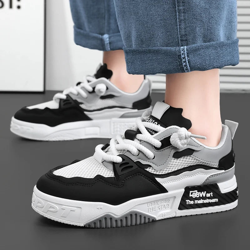 Breathable men's shoes, casual skate shoes, sports shoes, daily fitness training, outdoor hiking, street walking. Unisex, suitab