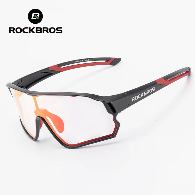 ROCKBROS Dětské polarizované fotochromatické cyklistické brýle s ochranou UV400, sluneční brýle pro outdoorové sporty, dětské brýle na horská kola (MTB)