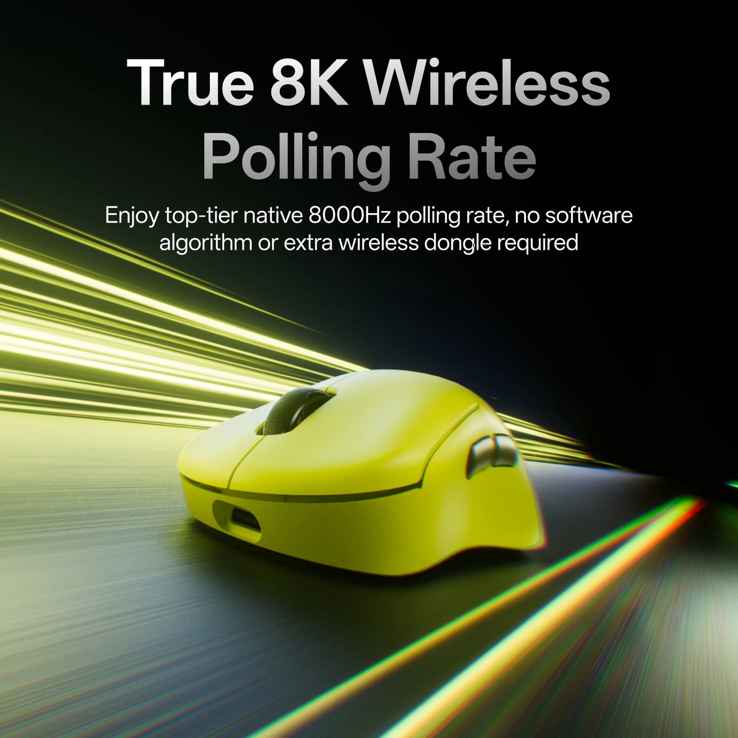 Mouse da gaming wireless Rapoo VT3S /VT3S MAX GEN-2, polling rate wireless True 8K, ultraleggero 49g, autonomia fino a 750Hr