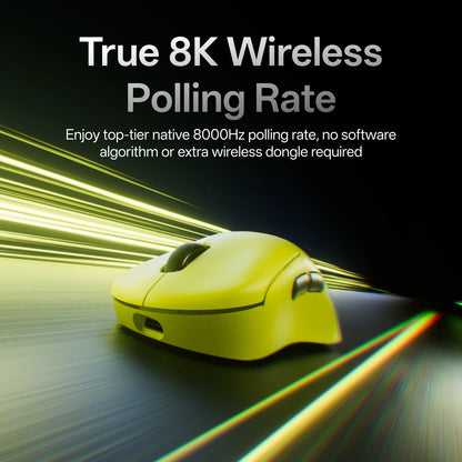 Mouse da gaming wireless Rapoo VT3S /VT3S MAX GEN-2, polling rate wireless True 8K, ultraleggero 49g, autonomia fino a 750Hr