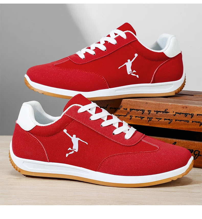 Men's Shoes, Spring and Autumn Trendy Styles, New Cross-Border Models, White, Black, Red Sneakers, Soft-Soled Breathable Men's Low-Top Versatile Casual Shoes