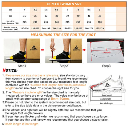 HUMTTO Trekking Shoes for Women Winter Hiking Shoes Women's Waterproof New Luxury Designer Climbing Leather Casual Woman Sneakers