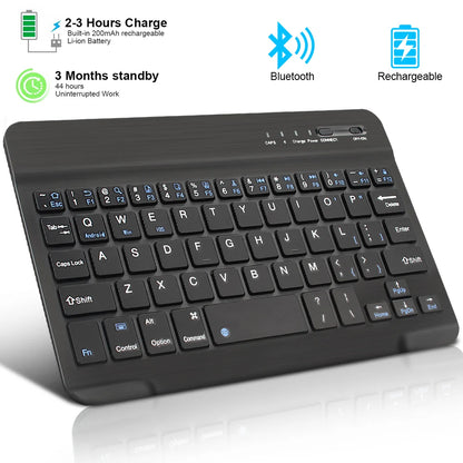 Mini teclado Bluetooth RGB inalámbrico de 10 inch con retroiluminación, panel táctil y compatibilidad con IOS, Android, Windows e iPad