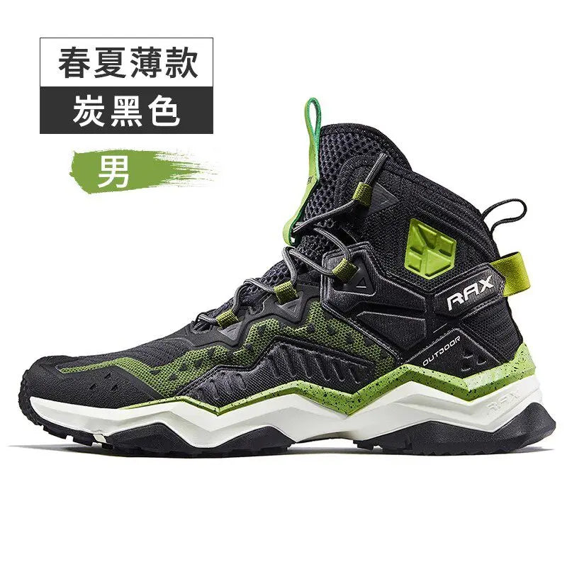 RAX winter men's and women's hiking shoes snow boots waterproof leather sports shoes super warm men's boots outdoor work shoes