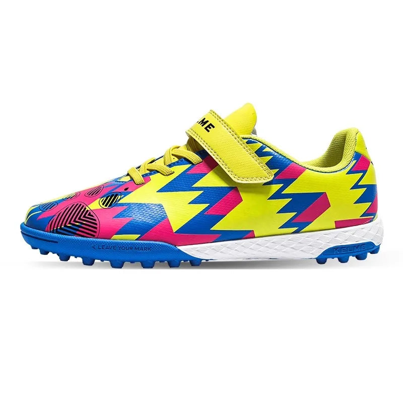 Chaussures de football pour enfants Kelme Tf Nail pour élèves du primaire – Chaussures de football à cinq sur gazon artificiel