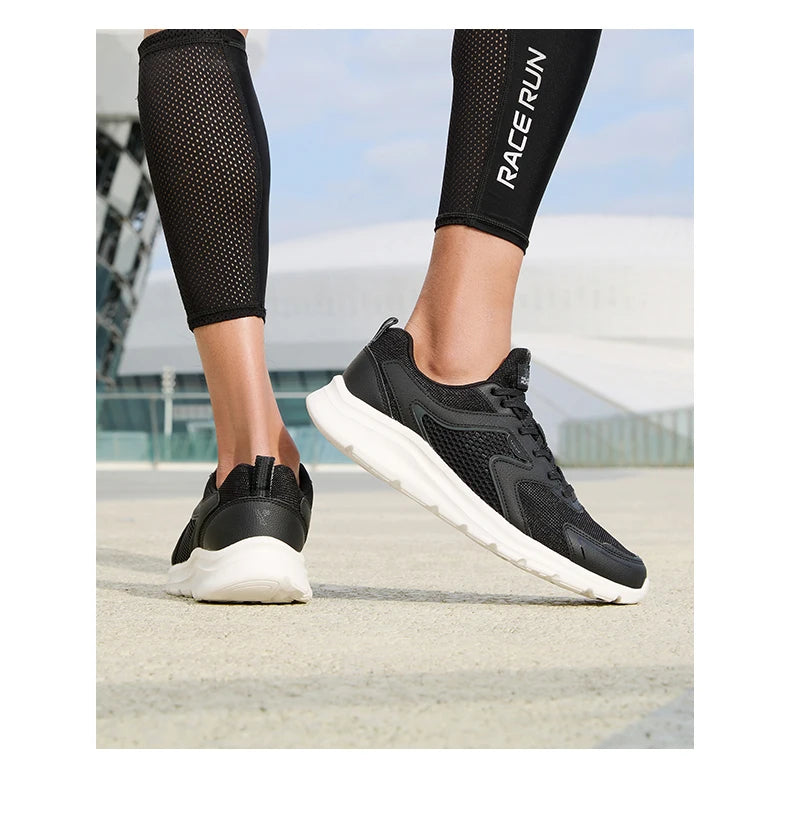 Xtep Sports Shoes Men's Mesh Breathable Running Shoes Winter Marathon Black White Men's Sports Shoes Sneakers Man 879119110110