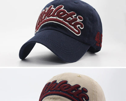 Baseballkappe mit großer Buchstabenstickerei für Herren, Sommer, Freizeit, Damenmode, Snapback, Baumwollkappen, Schirm, Hip-Hop-Mütze, Herbst, verstellbar