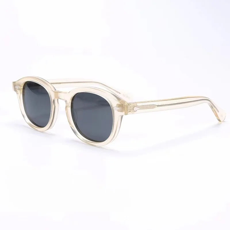 Lunettes de soleil polarisées Johnny Depp LEMTOSH Premium tendance pour homme et femme, montures vintage en acétate, carrées, pour homme et couple