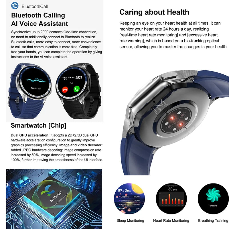 2025 New For OPPO Watch X High-End Business Watch Men 32Gb Memory Video Playback Smart Watch Sports Fitness Waterproof Bracelet