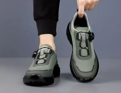 Original New Men Rotating-Button Driving Sneakers Platform Casual Walking Shoes Outdoor Wear-Resistant Running Sports Shoes Plus Size