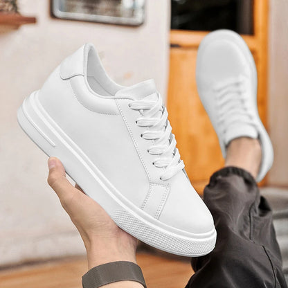 New Men's Sneakers Elevator Shoes Height Increasing Insole 6-10CM High Heels Leather Sport Shoes Men's Shoes