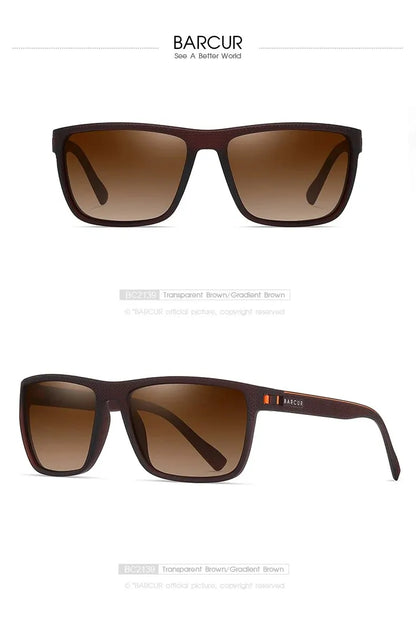 BARCUR Design TR90 Sluneční brýle pro muže Polarizované Lehké sportovní sluneční brýle Dámské brýle Doplněk k brýlím Oculos Ochrana proti UVAB záření