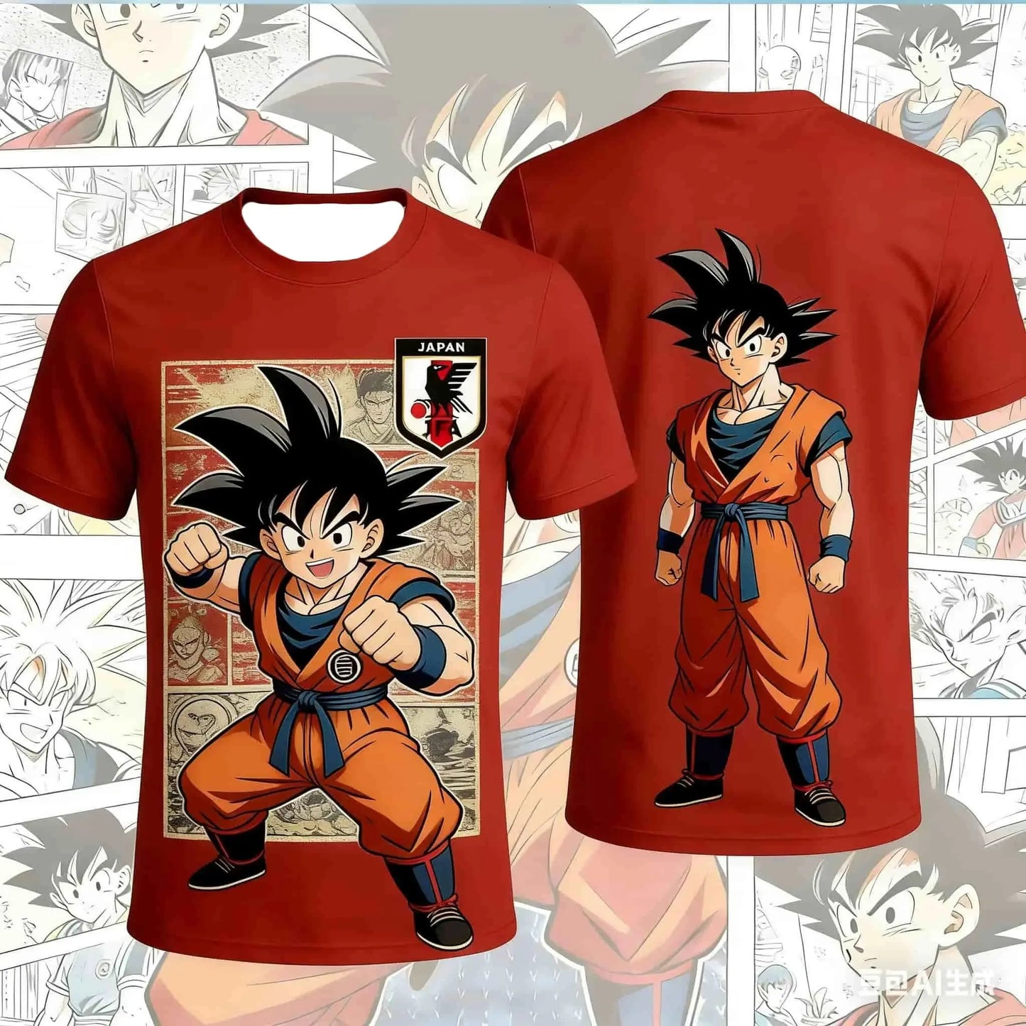 2026 New Bandai Japanese Anime Dragon Ball Son Goku X Japan National Team Custom Soccer Jersey Men's Women Kids T-shirt Tops
