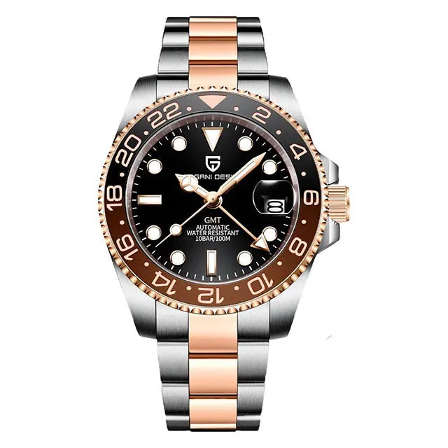 Man Watch PAGANI DESIGN GMT Men Mechanical WristWatch Luxury Sapphire Glass Waterproof 40mm Automatic Watch for Men Reloj Hombre