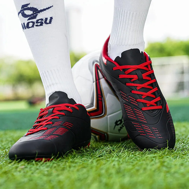 New Men's and Women's Football Shoes, Indoor and Outdoor Sports Shoes with Long and Broken Studs for Football Training Mat