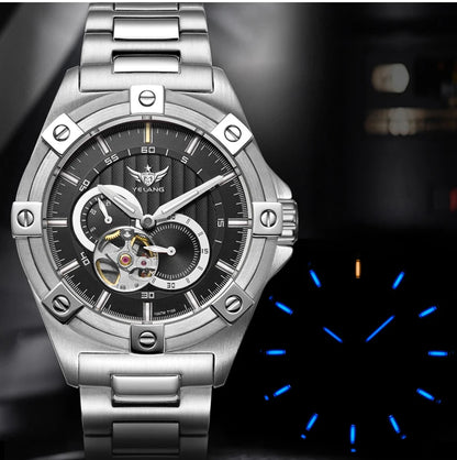 Yelang V1024 Men Brand Watches 44mm Japan miyota 82S7 Automatic Mechanical movement Luminous Men 100m Waterproof Watch business