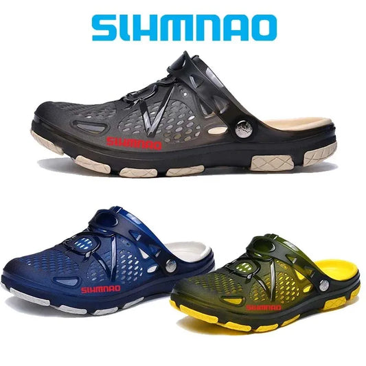 Men's Summer Outdoor Fishing Shoes, Anti Slip Lightweight Casual Beach Sandals, Durable Thick Soled Shoes for Home Use