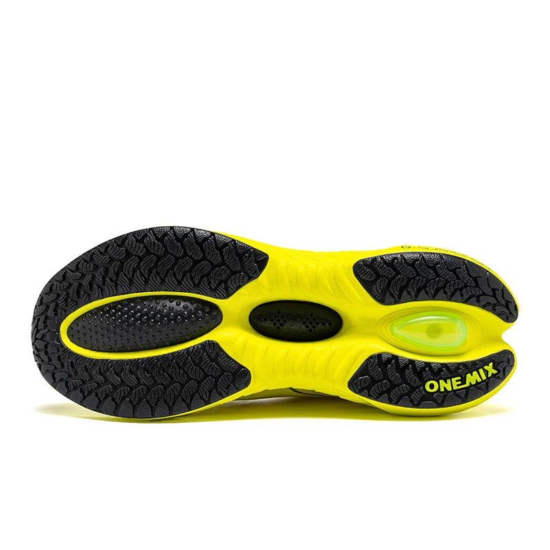 ONEMIX Novos Ténis de Corrida com Amortecimento para Homem, Adequados para Corredores Pesados, com Atacadores, Desportivos, Antiderrapantes, para Exterior, para Mulher e Homem