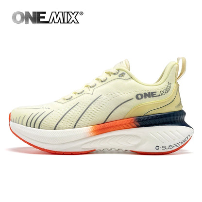 ONEMIX Novos Ténis de Corrida com Amortecimento para Homem, Adequados para Corredores Pesados, com Atacadores, Desportivos, Antiderrapantes, para Exterior, para Mulher e Homem