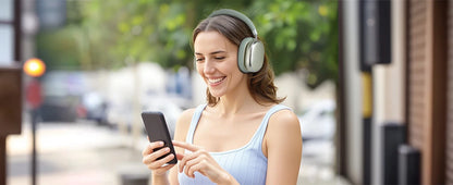 Hybrid Active Noise Cancelling Headphones with Knob Control 65H Playtime Over Ear Headphones Wireless Bluetooth 6.0 Hi-Res Audio