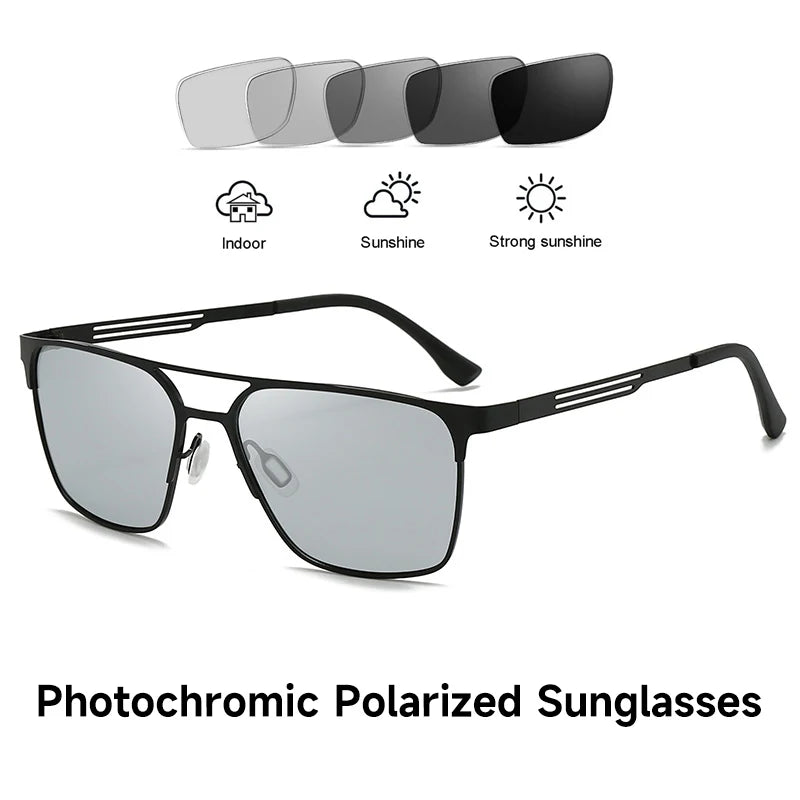 Fotochromatické polarizované sluneční brýle pro muže, UV400, sluneční brýle pro outdoorové aktivity, řízení, rybaření a piloty