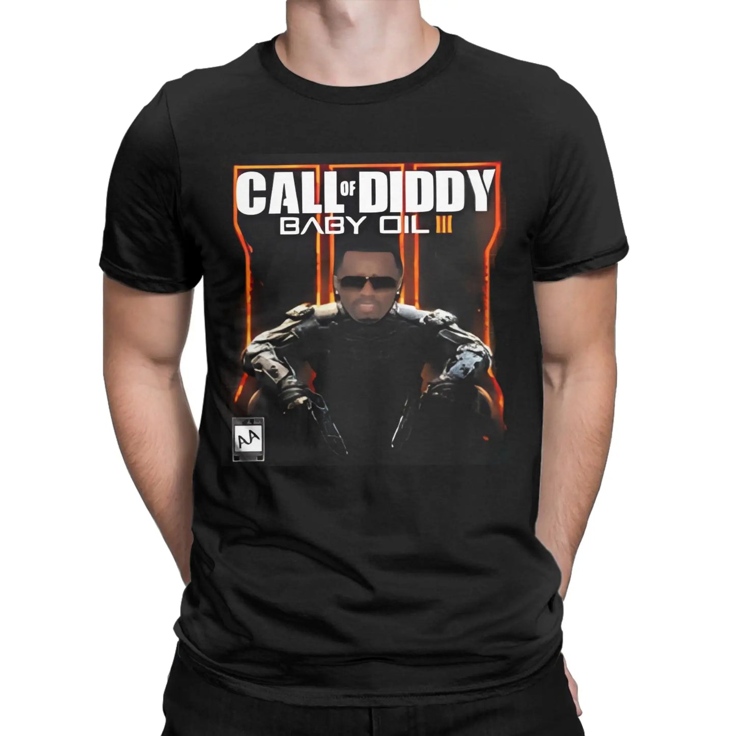 Men T-Shirt Call of Diddy Party Brainrot Sigma Humorous 100% Cotton Tees Short Sleeve  T Shirt O Neck Clothes Classic