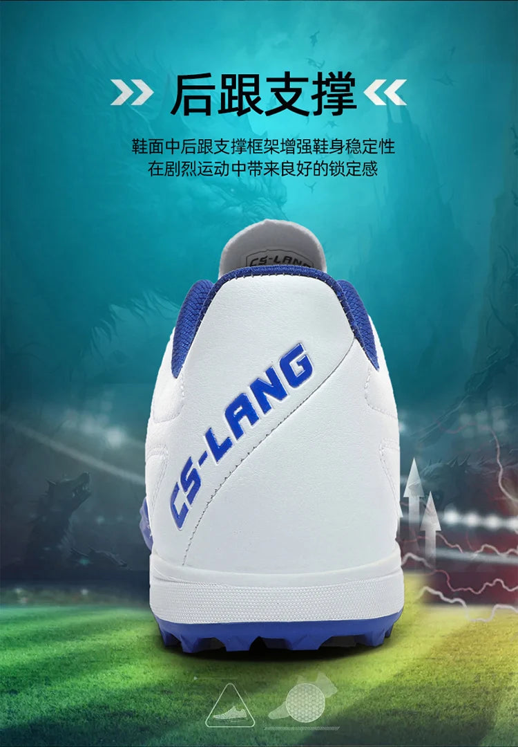 Zapatillas deportivas unisex de talla grande para entrenamiento y juego, para adultos, interior, exterior y césped, jóvenes y estudiantes, calzado de fútbol 39-45#