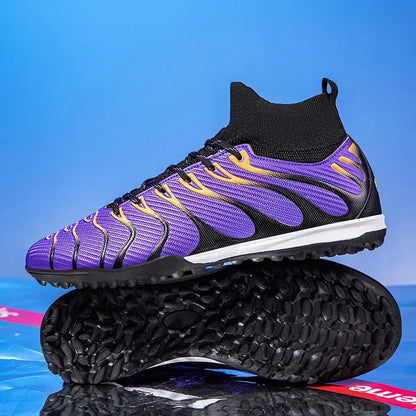 Men Match Football Boots Sport Training Long Spikes FG/TF Boys Cleats Outdoor Soccer Shoes Non Slip Indoor Futsal Comfortable