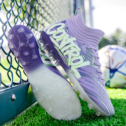 New Men Football Boots Cleats Sneakers High-top High-quality Soccer Shoes Non-Slip Futsal Grass Match Indoor Hot-selling FG/TF