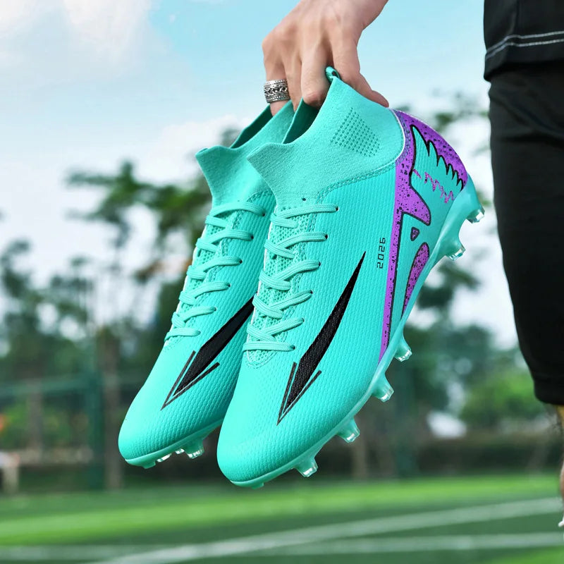 New Men Soccer Shoes High-quality Indoor Football Boots Sports Shoes Futsal High Ankle Non-Slip Outdoor Ultralight Non-Slip