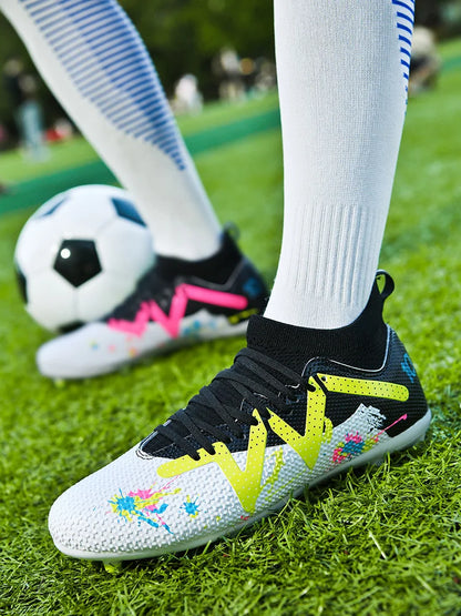 Chaussures de football pour homme, crampons Society, chaussures de football professionnelles, chaussures de football d'intérieur pour terrain rapide, baskets pour garçon, entraînement original