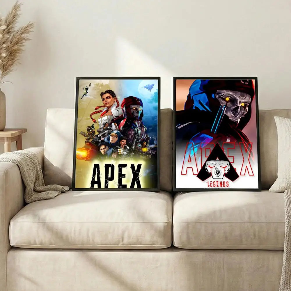 Apex Legends Poster HD Waterproof Self-Adhesive Wall Art with Multi-Scene Compatibility