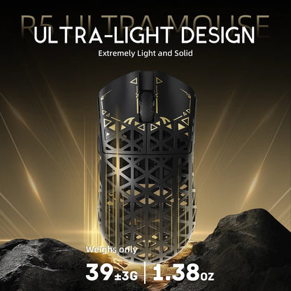ATTACK SHARK R5Ultra Carbon Fiber Ασύρματο Gaming Mouse 8K PAW3950MAX με Σπειροειδές Καλώδιο 8K
