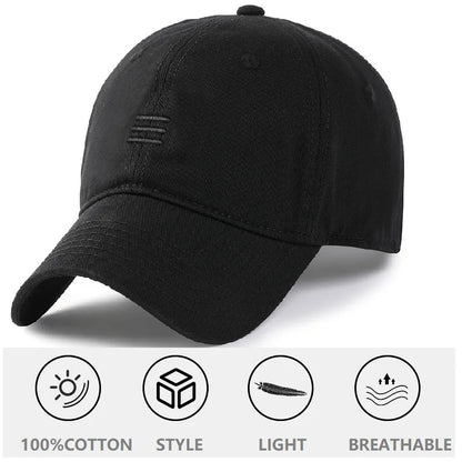 Baseballová čepice Big Head Plus Size, 100 % bavlna, vhodná pro muže i ženy, nastavitelná, čepice typu „dad hat“, nadměrná velikost 58–60 cm, 61–65 cm
