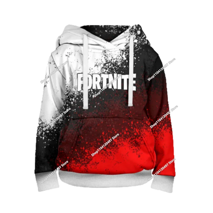 2025 Neuer Fortnite-Hoodie mit 3D-Print für Herren, Harajuku, langärmeliges Oversized-Sweatshirt, Unisex-Cosplay-Kleidung