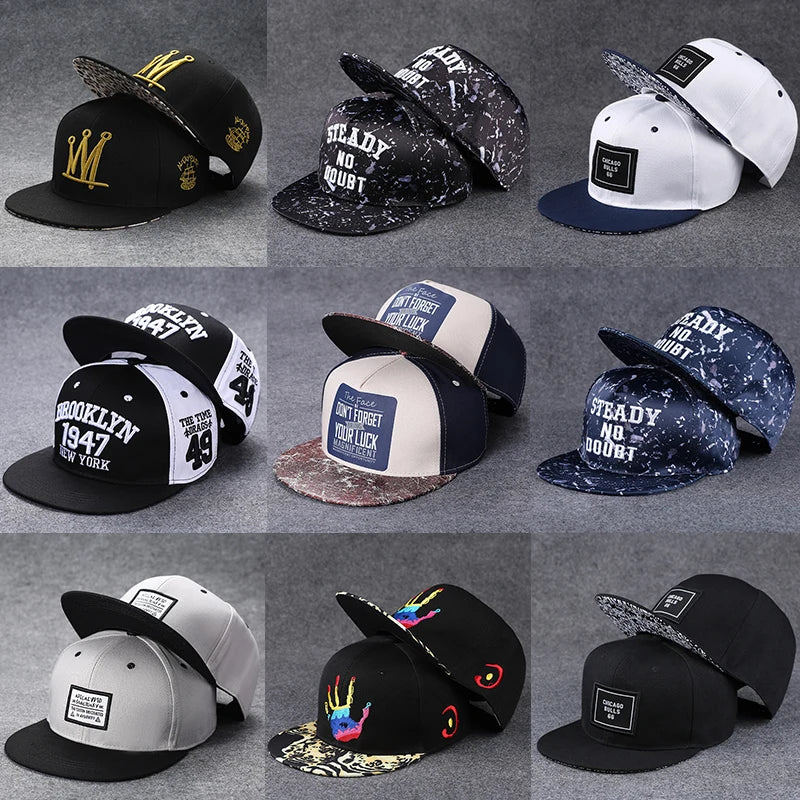 Boné de basebol unissexo com letras bordadas, estilo verão, marca tendência, ajuste traseiro, chapéu hip hop outdoor ajustável para homem e mulher, casual