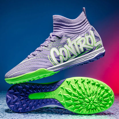 New Men Football Boots Cleats Sneakers High-top High-quality Soccer Shoes Non-Slip Futsal Grass Match Indoor Hot-selling FG/TF