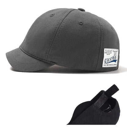 Czapka baseballowa dla mężczyzn z dużym daszkiem, z tyłu zamknięta, z krótkim daszkiem 5 cm, czapki z siateczki dopasowane do głowy, elastyczne czapki z całkowicie zamkniętym tyłem, rozmiary 56–60 cm, 61–65 cm
