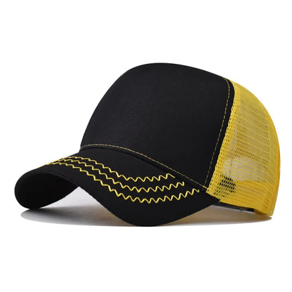 Baseballkasket til voksne Netkasket Lavt buet skygge Hat Unisex Sommerhat Åndbar hat med skygge Forår/efterår-kasket Hiphop-kasket med tæt pasform