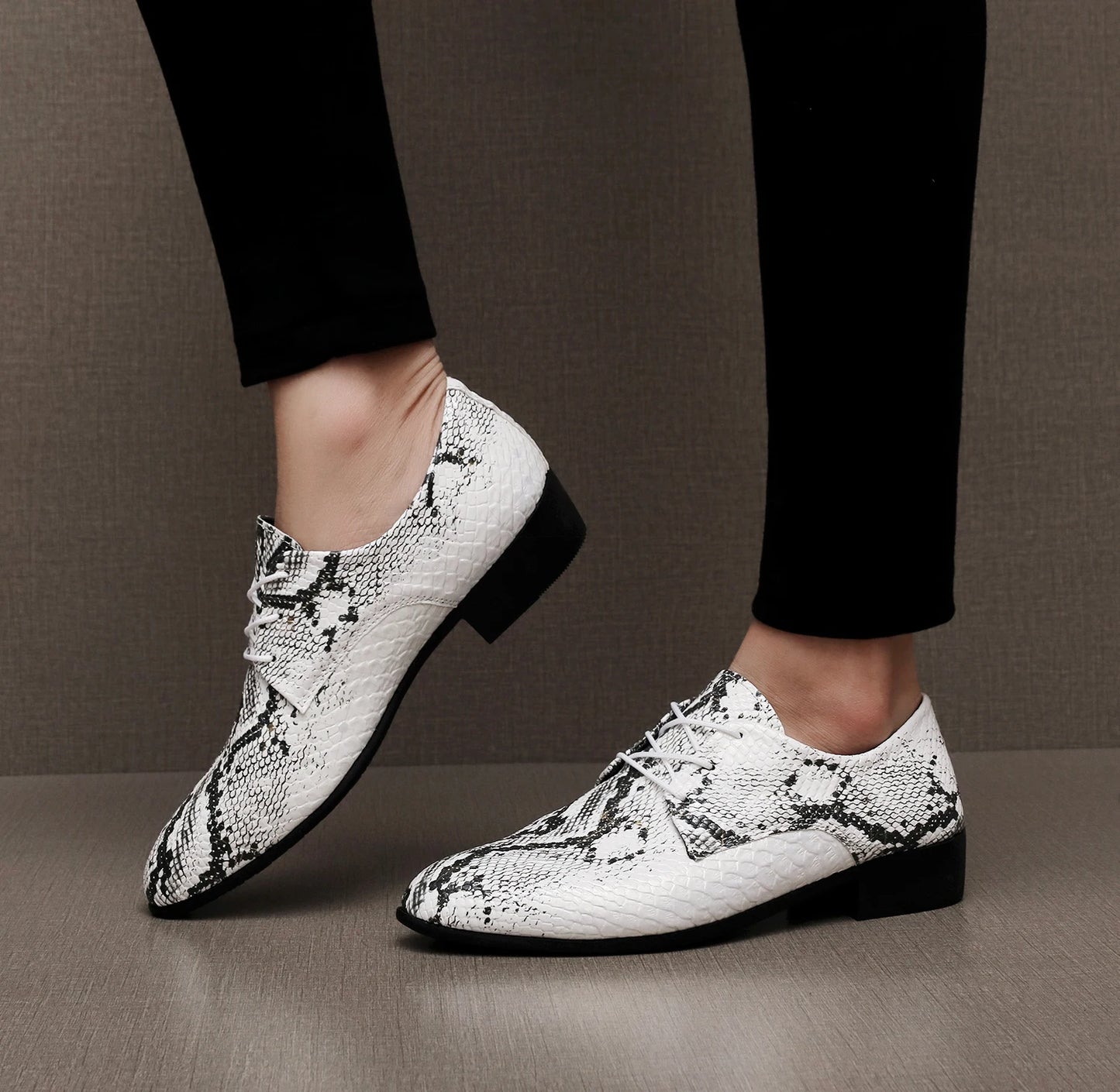 PU Leather Men's Oxford Shoes Street Style Casual Shoes Lightweight Sneakers Outdoor Male Walking Shoes Formal Dress Footwear