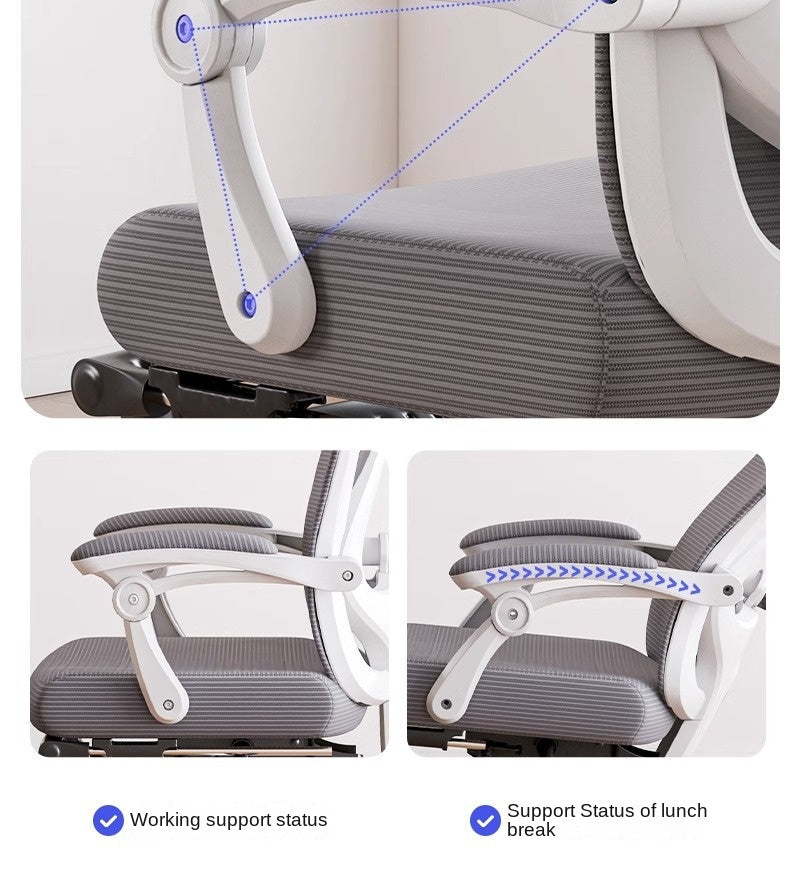 UVR Mesh Office Chair Ergonomic Adjustable Swivel Chair with Armrests, Comfortable Computer Gaming Chair, Breathable Backrest Desk Chair for Home & Office