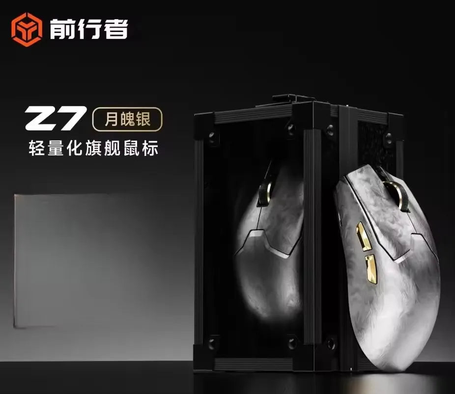 EWEADN Z7 Carbon Fiber vezeték nélküli egér Paw3950 Dual 8k, könnyű, közepes méretű, ergonomikus e-sport gaming egér FPS-hez, PC-kiegészítő