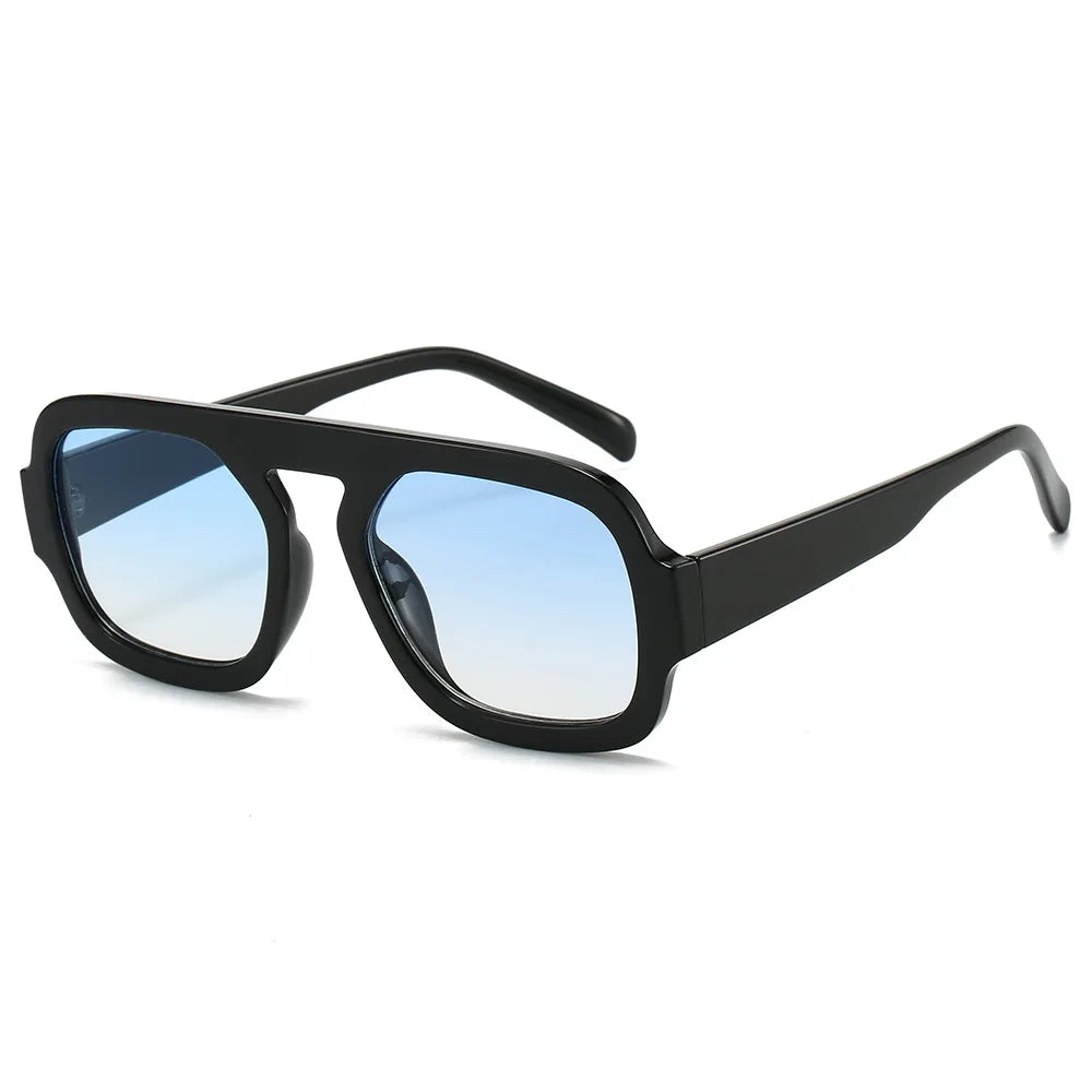 Retro pilotní čtvercové sluneční brýle, dámské, módní, jednoduché, černé, čajové, sluneční brýle pro ženy a muže, trendy, outdoorové, ležérní, UV400