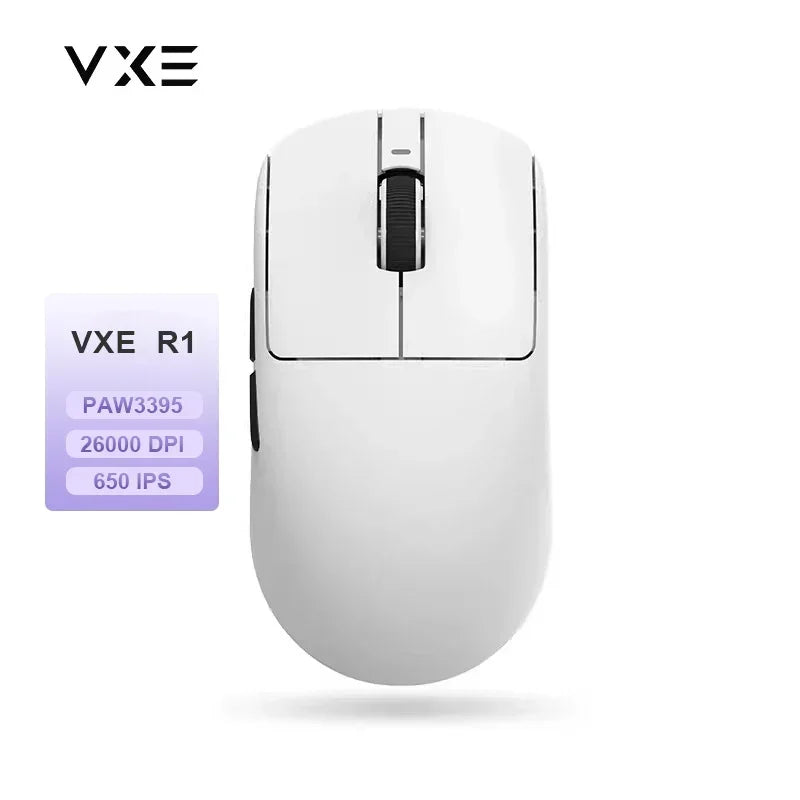 VXE Dragonfly R1 Pro MAX 2.4G Wireless Gaming Mouse PAW3395 26000DPI 3-mode Connection with Low Latency Wired Gaming Mouse