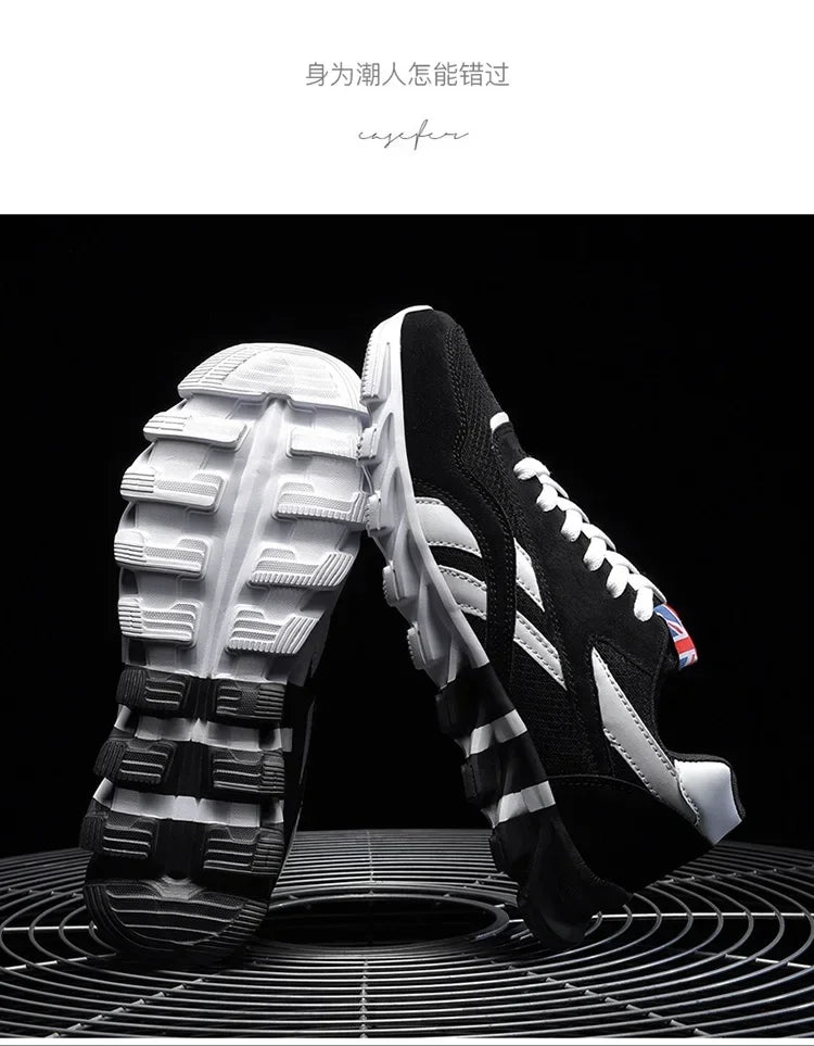 Brand Trend størrelse 46 47 48 slidstærke fitness-sneakers til mænd med støddæmpning, tyk sål og åndbare udendørs løbesko til mænd