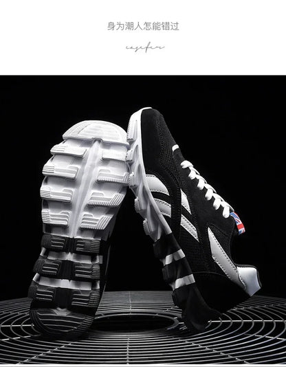 Brand Trend størrelse 46 47 48 slidstærke fitness-sneakers til mænd med støddæmpning, tyk sål og åndbare udendørs løbesko til mænd