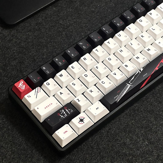 Cherry Personalized Japanese Engraved Keychain PBT 83/126 Key for MX Switch Wooting60 Mechanical Keyboard